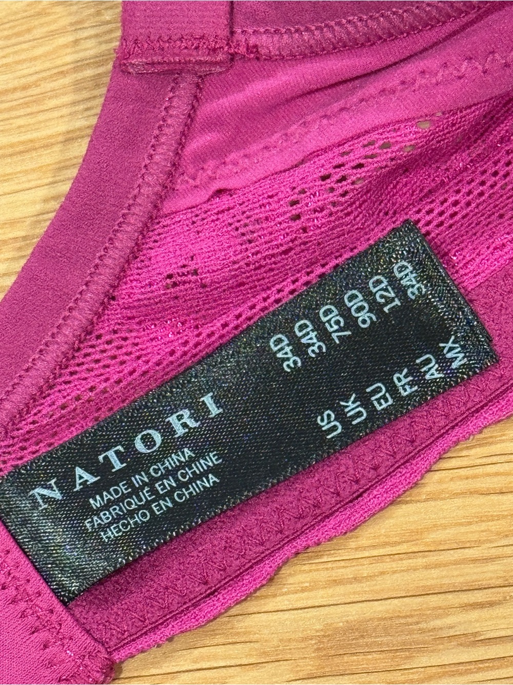 Natori Magenta Pink Bliss Perfection Contour Underwire Bra 34D New with Tags - Picture 6 of 8